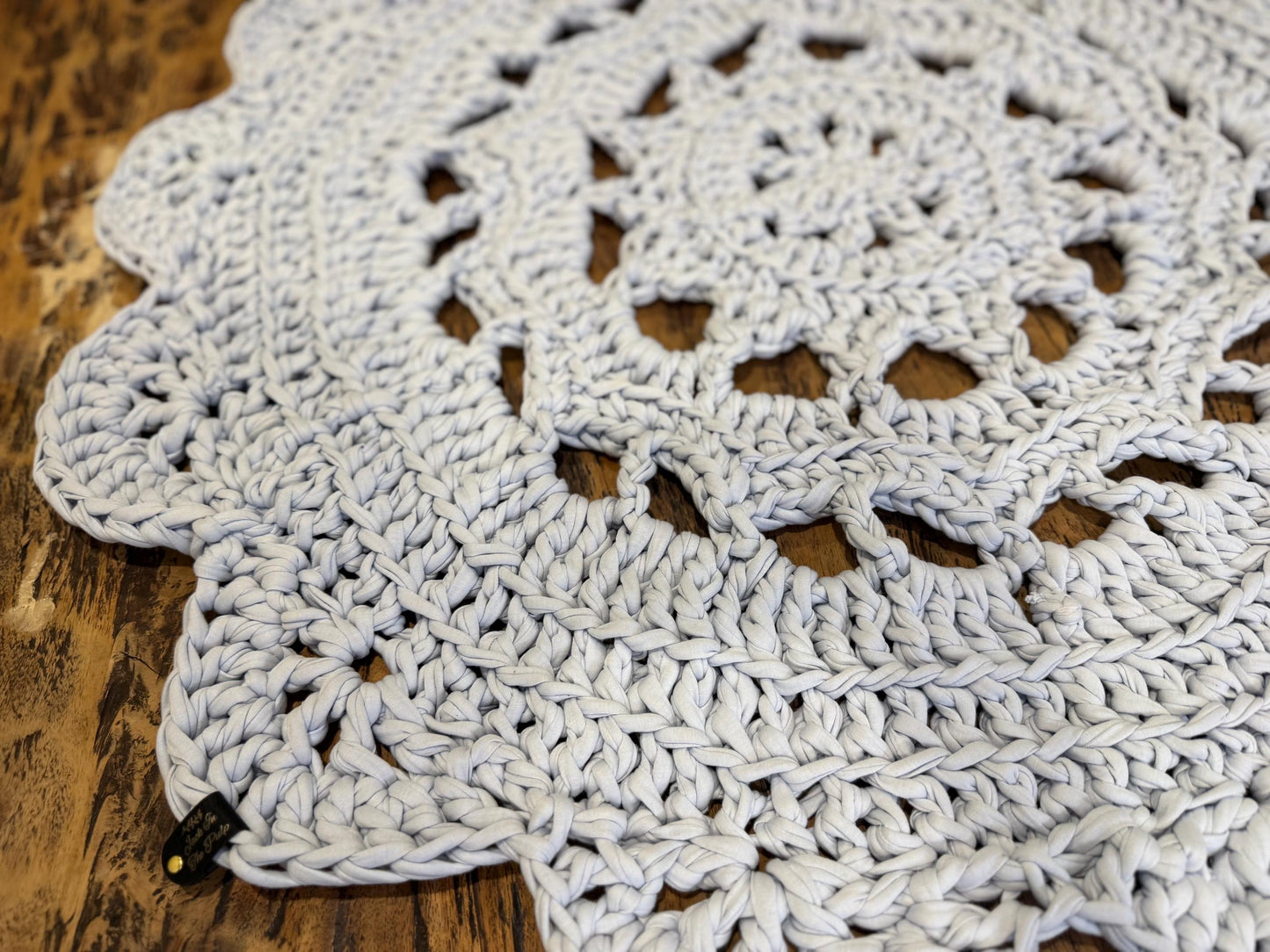 Crocheted Recycled T-Shirt Rug