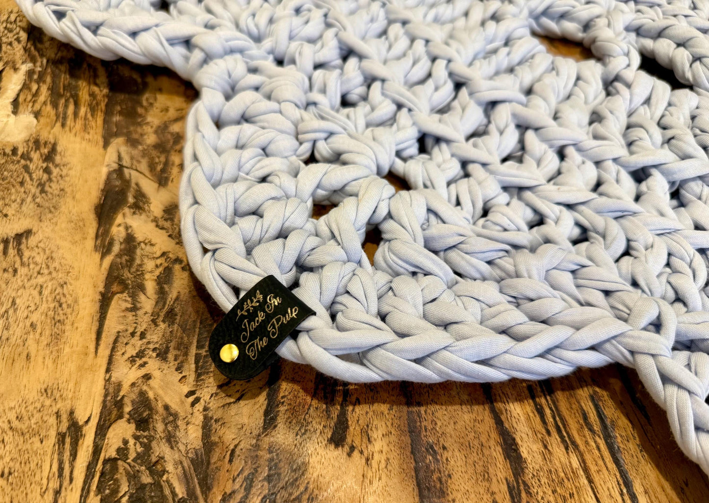 Crocheted Recycled T-Shirt Rug