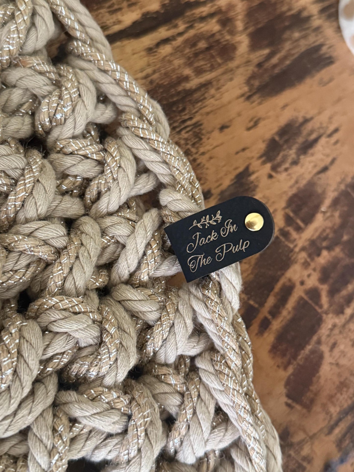 Crocheted Natural Jute & Recycled Rope Rug