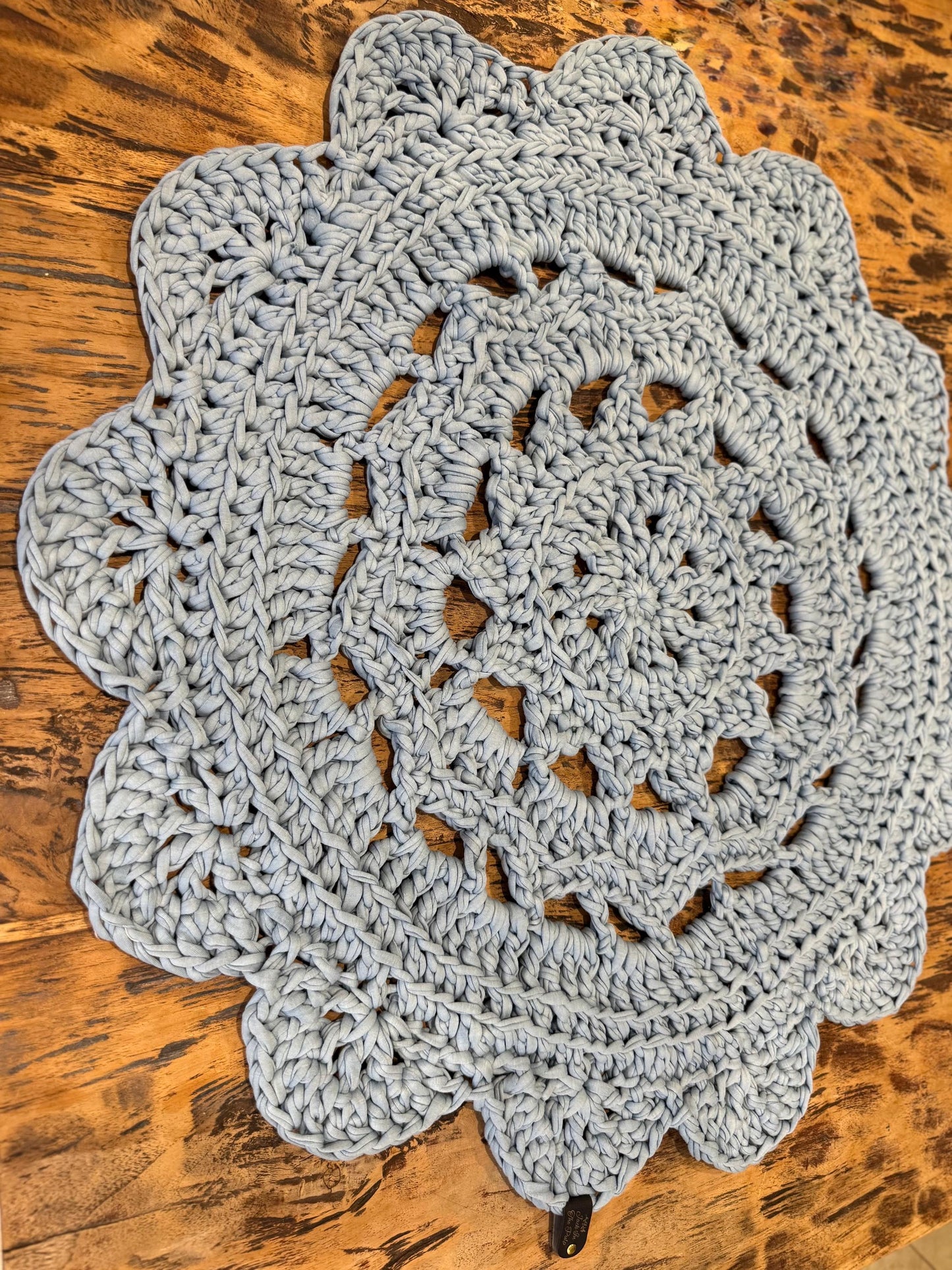 Crocheted Recycled T-Shirt Rug