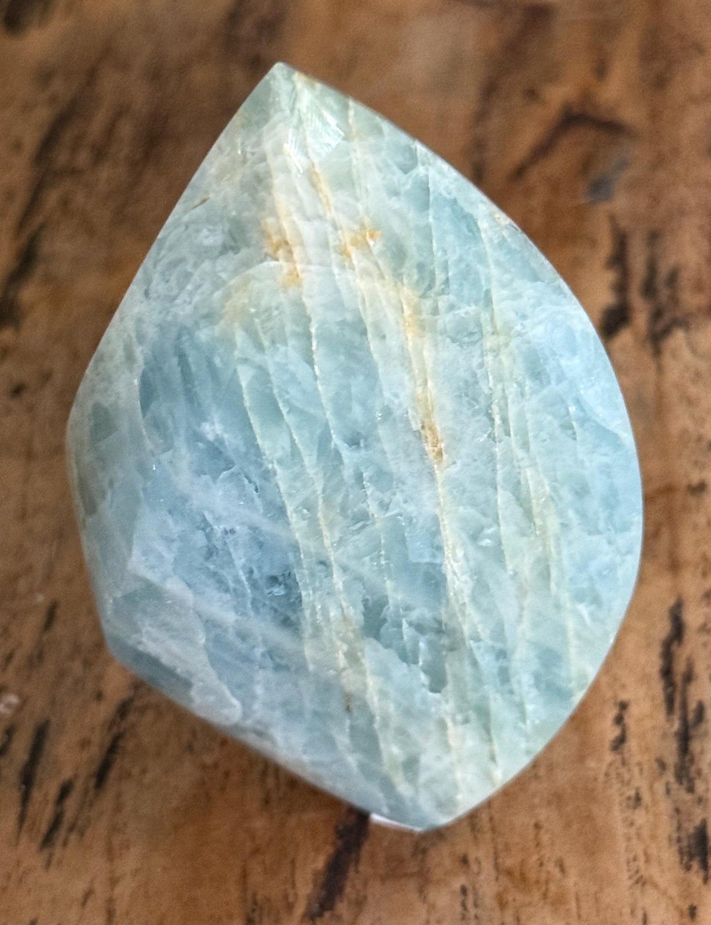 Aquamarine Flame: Polished Crystal, Communication Enhancer (5 inch)