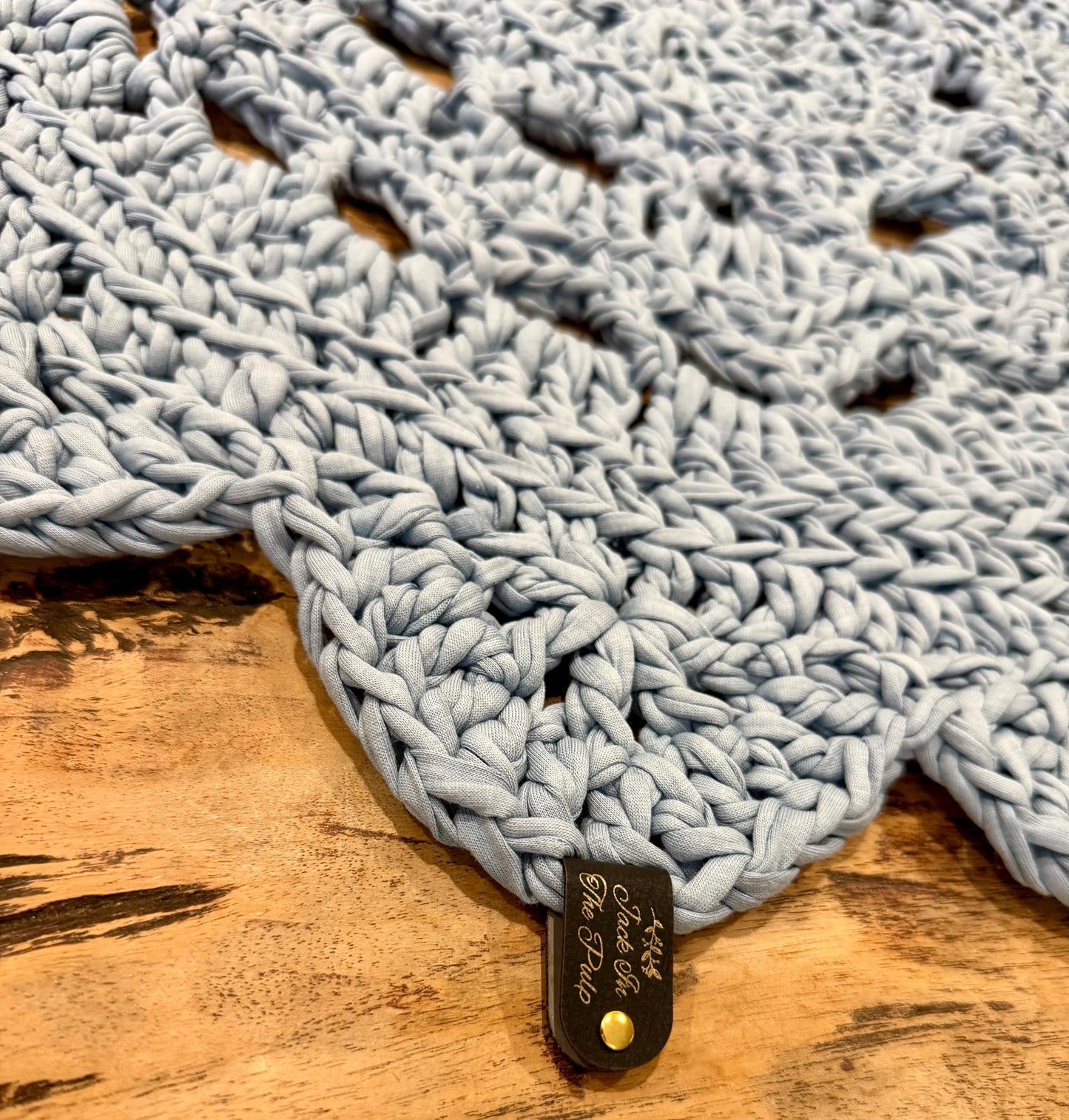 Crocheted Recycled T-Shirt Rug