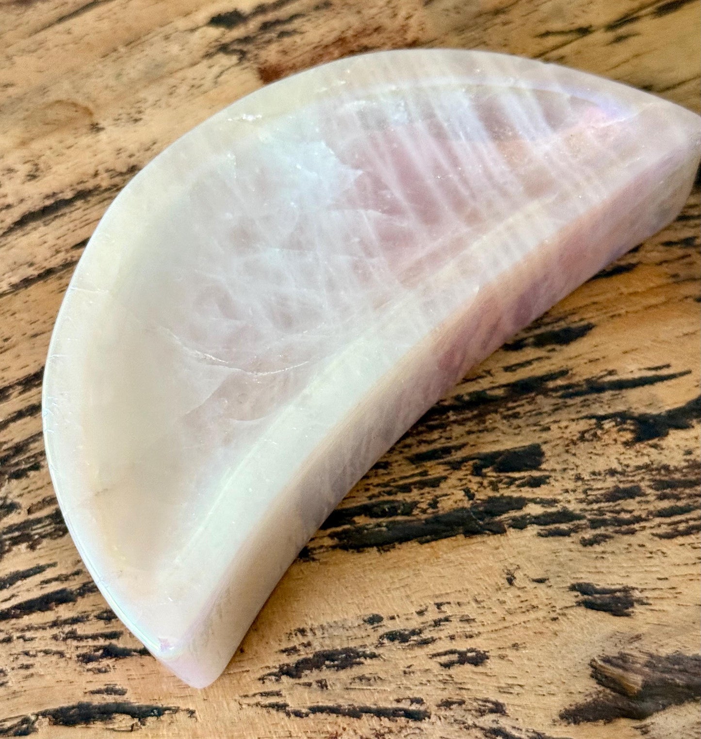 Rose Quartz Moon Bowl