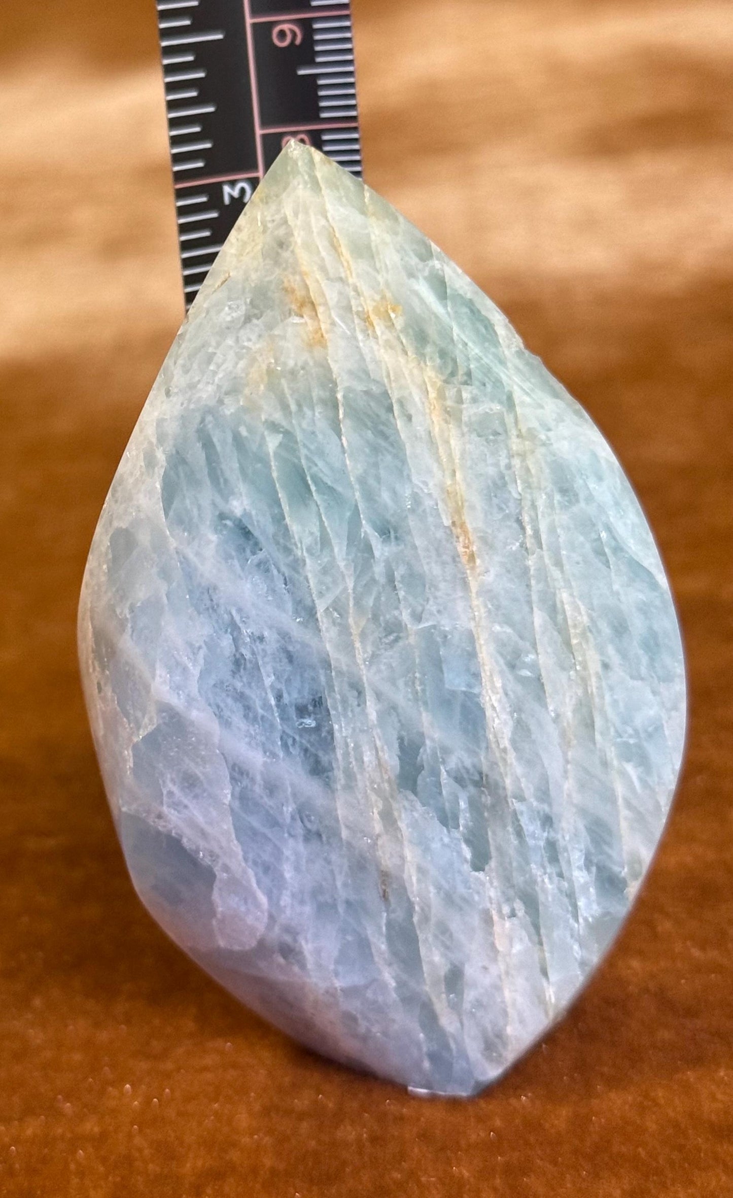 Aquamarine Flame: Polished Crystal, Communication Enhancer (5 inch)