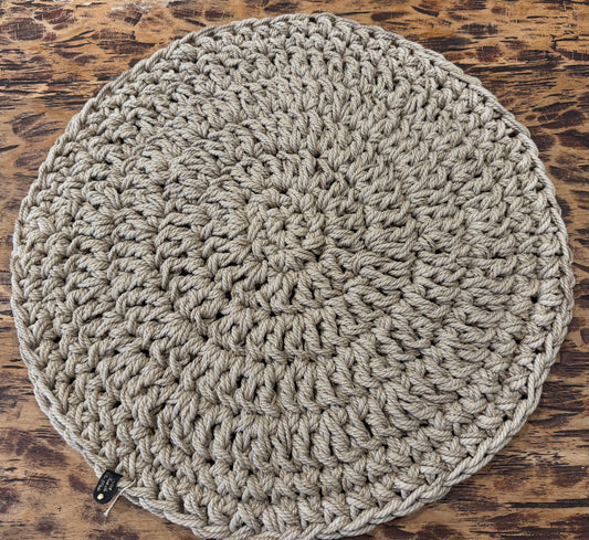 Crocheted Natural Jute & Recycled Rope Rug