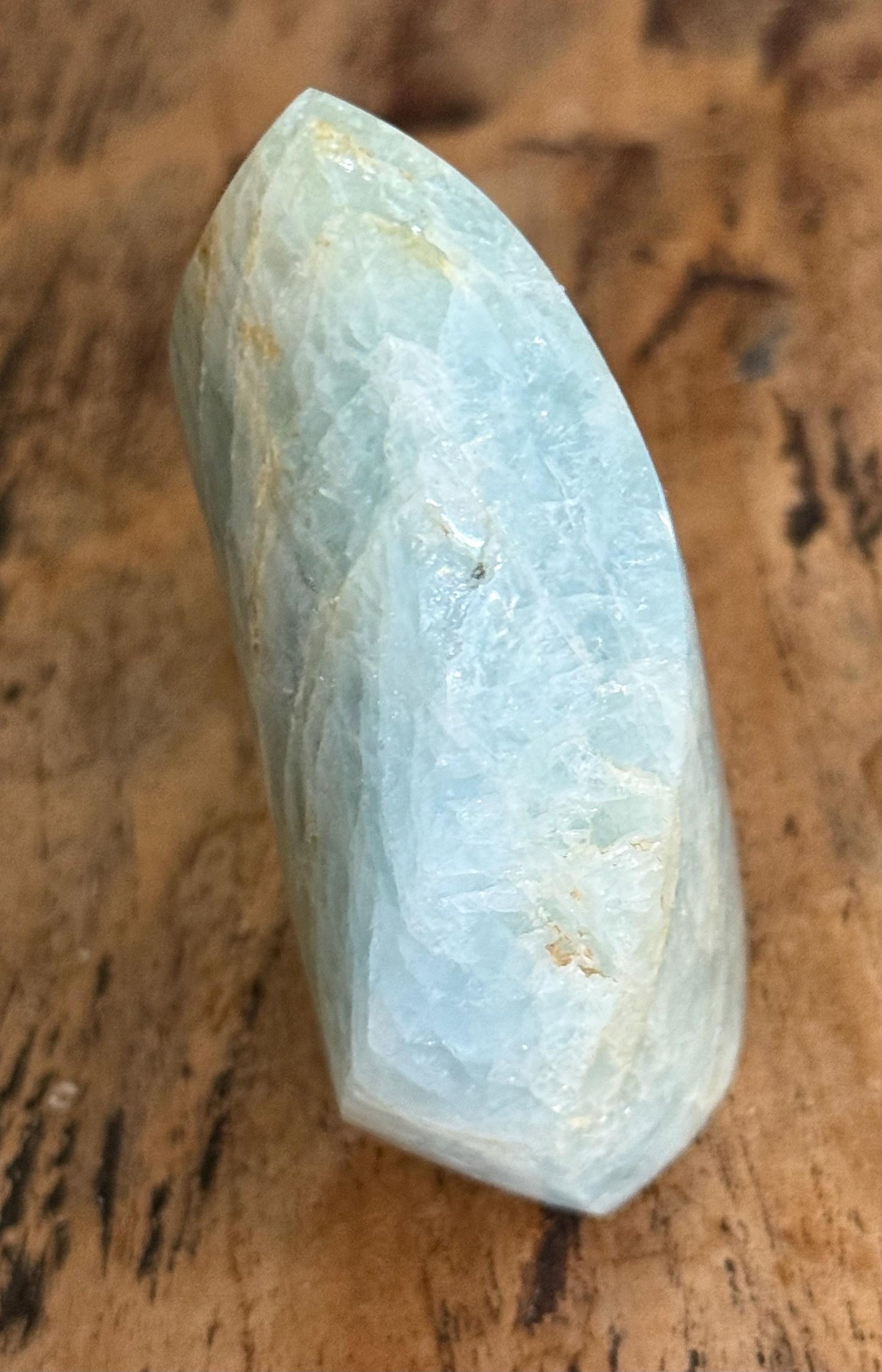 Aquamarine Flame: Polished Crystal, Communication Enhancer (5 inch)