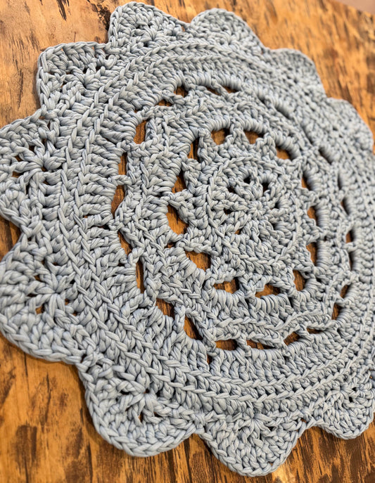 Crocheted Recycled T-Shirt Rug