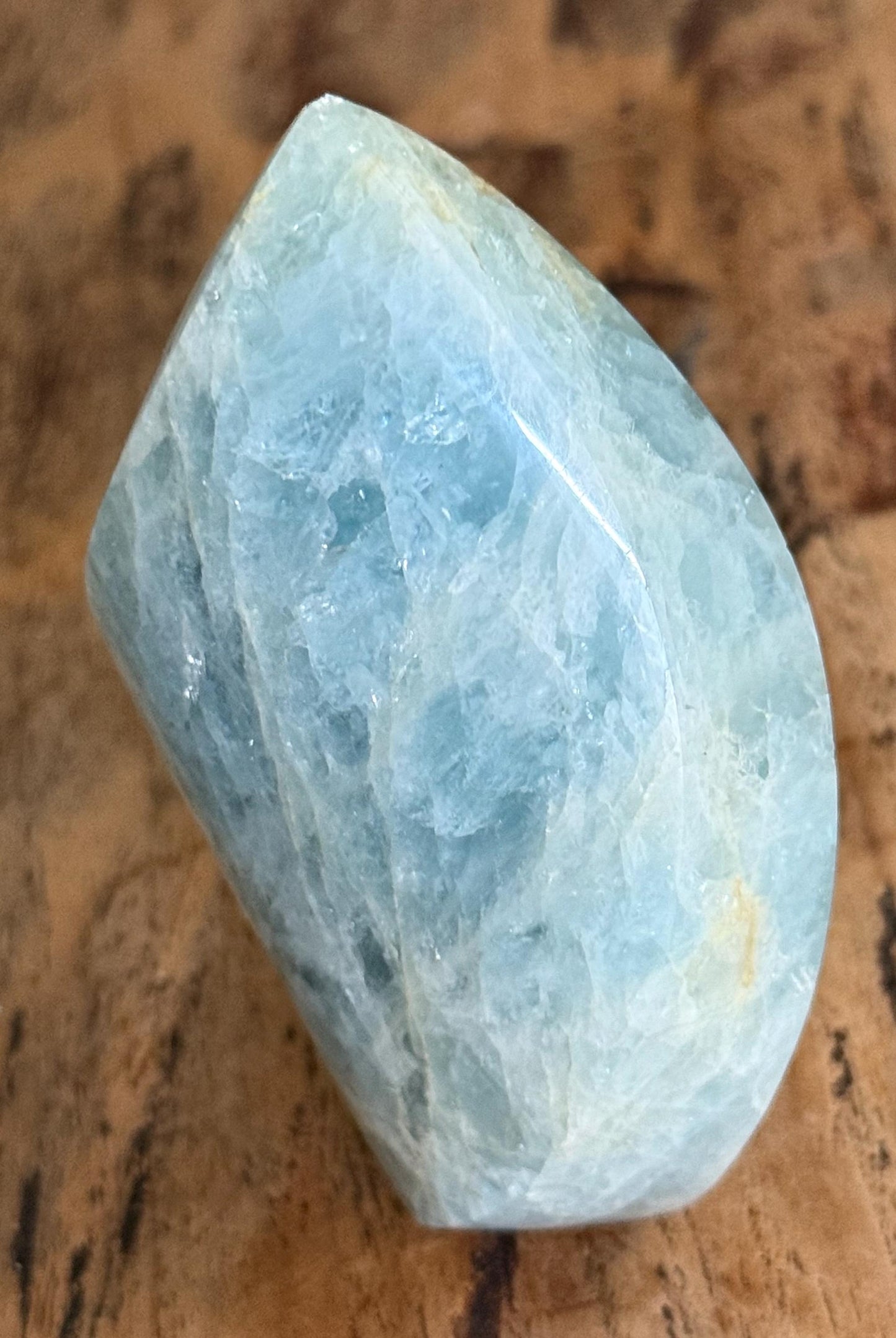 Aquamarine Flame: Polished Crystal, Communication Enhancer (5 inch)